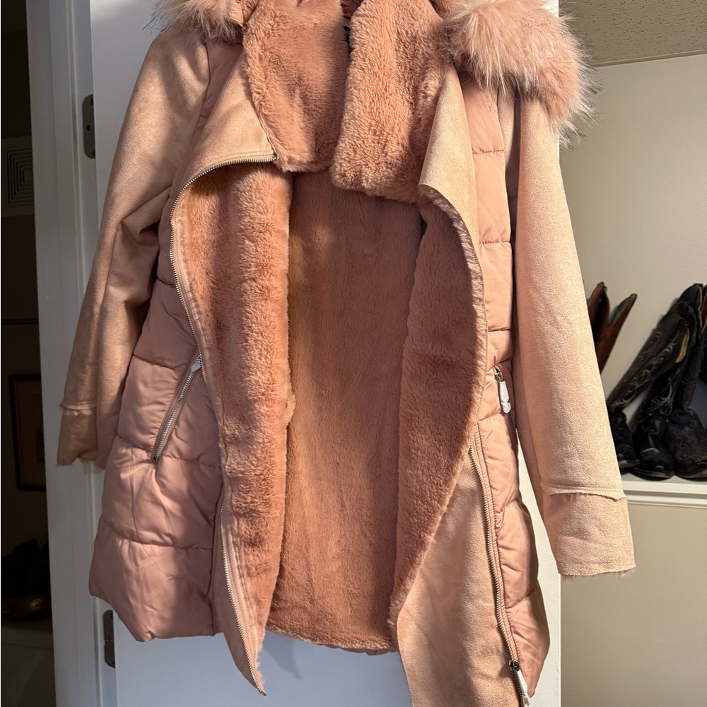 Women's Pink Fur-Lined Jacket